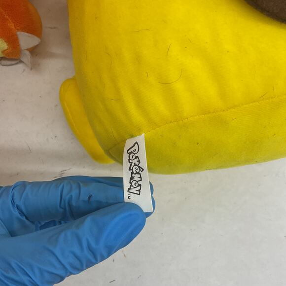 Preowned Multicolor Pokemon Plush LOT Flareon Charmander PIkachu Stuffed Animals - Picture 5 of 8